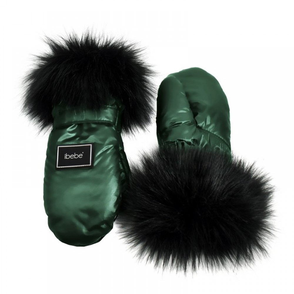 Αδιάβροχα Γάντια Καροτσιού iBebe Thermo Dark Green Gloss  Αδιάβροχα Γάντια Καροτσιού iBebe Thermo Dark Green Gloss