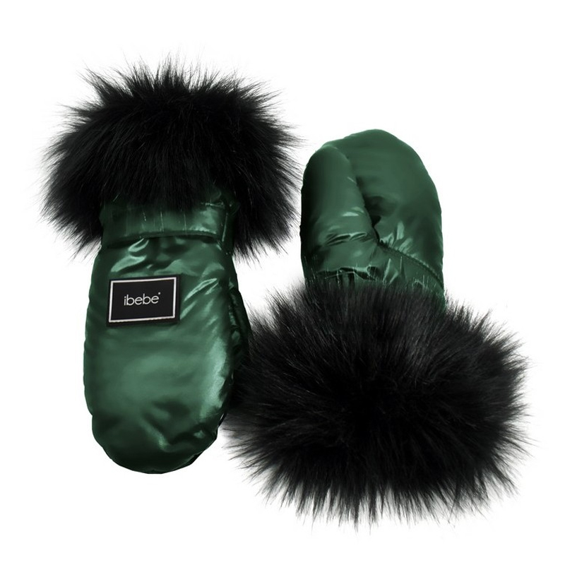 Αδιάβροχα Γάντια Καροτσιού iBebe Thermo Dark Green Gloss Αδιάβροχα Γάντια Καροτσιού iBebe Thermo Dark Green Gloss