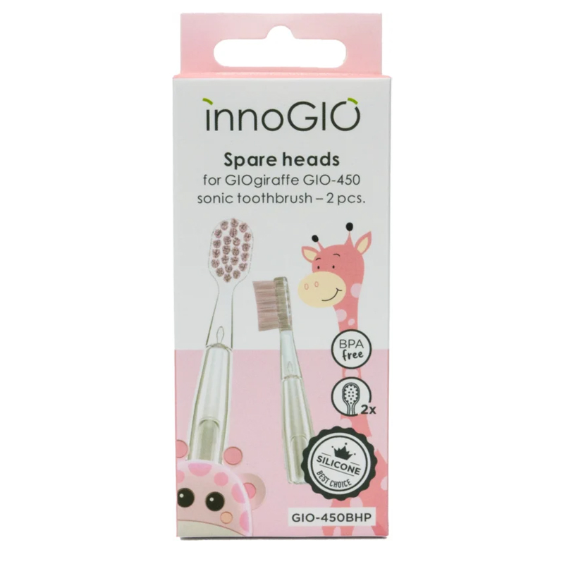 Ανταλλακτικές Κεφαλές για Οδοντόβουρτσα innoGIO Sonic GIOgiraffe Pink