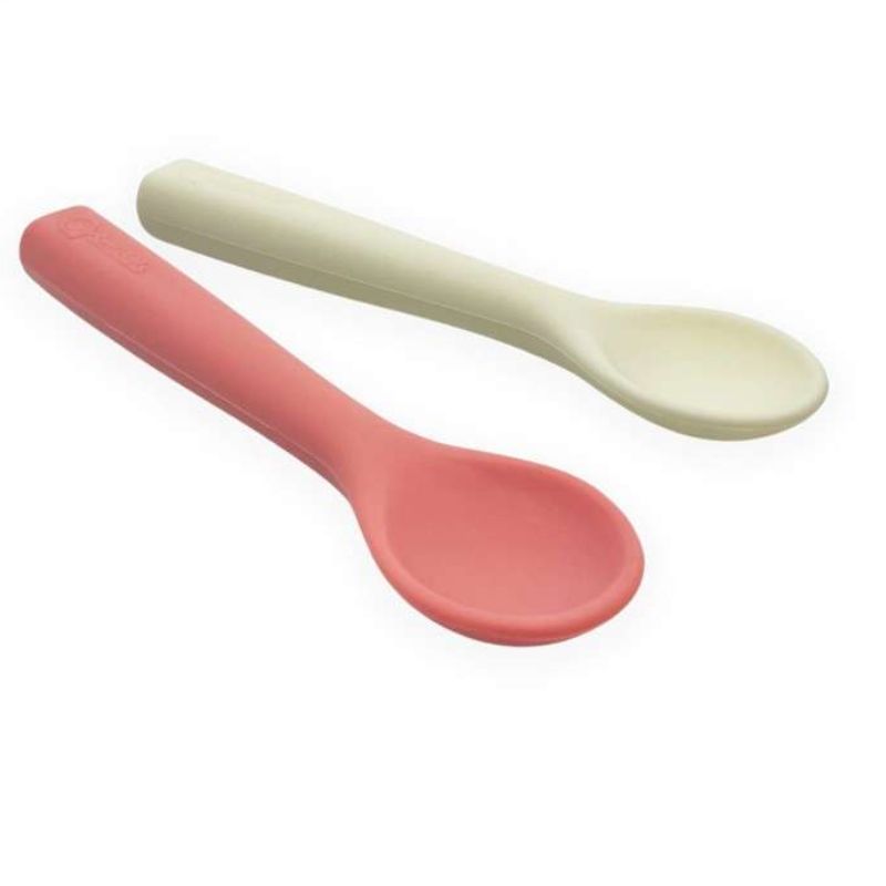 Σετ Κουτάλια Σιλικόνης Smikkels Pink (2τεμ.)