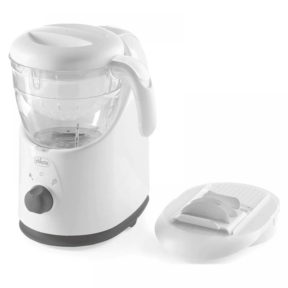Ατμομάγειρας με Μπλέντερ Chicco Easy Meal Grey 1lt Ατμομάγειρας με Μπλέντερ Chicco Easy Meal Grey 1lt