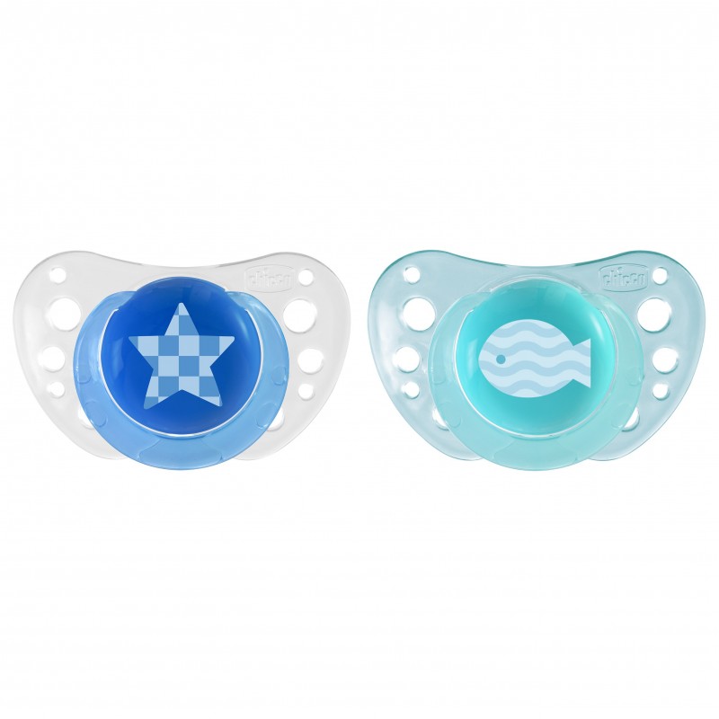 Πιπίλα σιλικόνης Chicco Physio Air Μπλε 6-16m (2τεμ.)