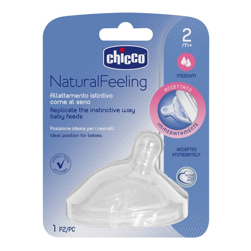 Θηλή σιλικόνης Chicco Natural Feeling 2m+ (1τμχ)