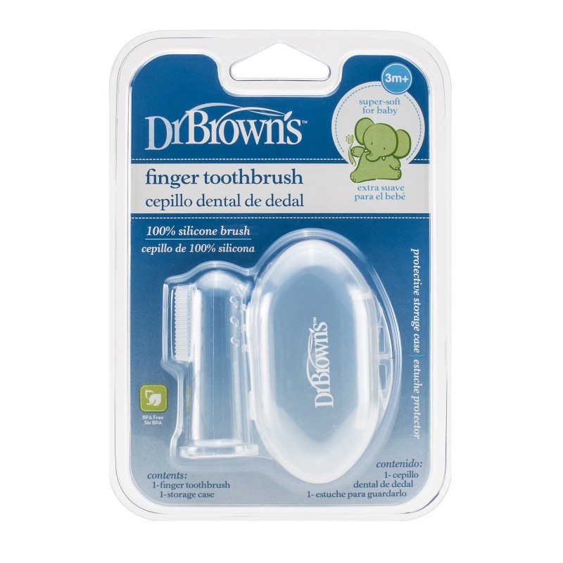 Βρεφική δακτυλική οδοντόβουρτσα σιλικόνης Dr. Brown's