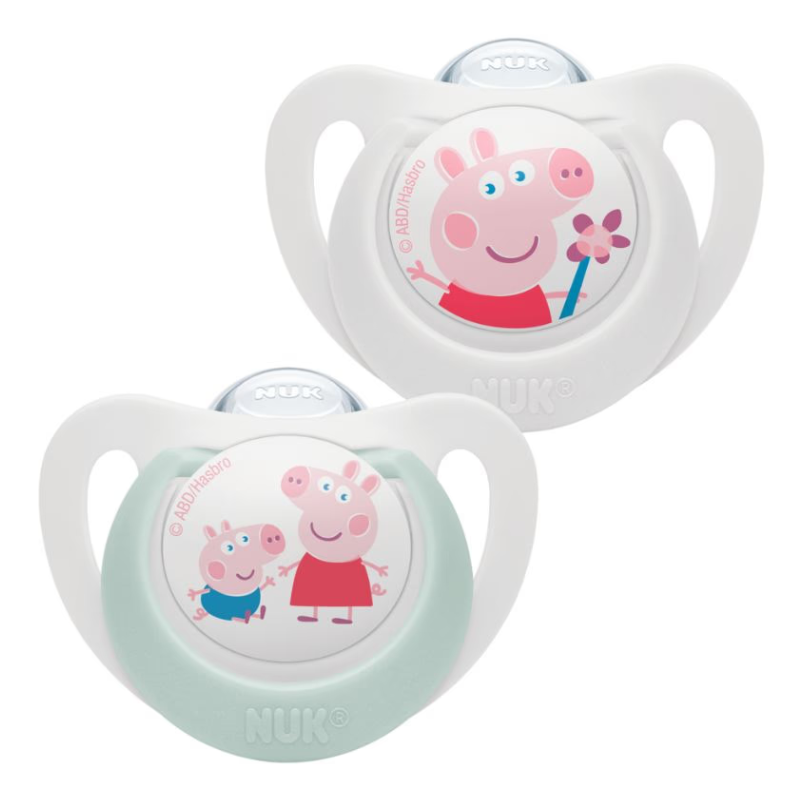 Πιπίλα Σιλικόνης με Θήκη Nuk Peppa Pig 6-18m (2τεμ.)