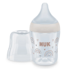 Γυάλινο Μπιμπερό Nuk Perfect Match Temperature Control με θηλή Silic 0m+ Rainbow 120ml