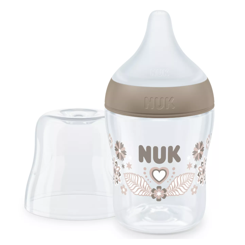 Πλαστικό Μπιμπερό Nuk Perfect Match Temperature Control με θηλή Silic 0m+ Heart 150ml