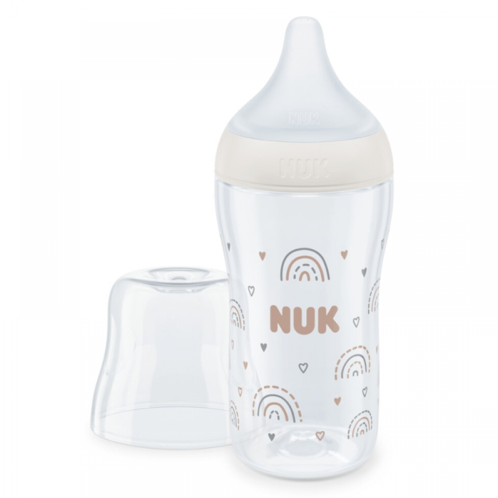 Πλαστικό Μπιμπερό Nuk Perfect Match Temperature Control με θηλή Silic 3m+ Rainbow 260ml Πλαστικό Μπιμπερό Nuk Perfect Match Temperature Control με θηλή Silic 3m+ Rainbow 260ml