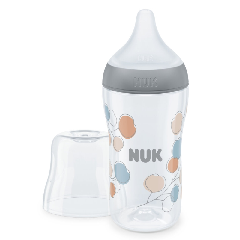 Πλαστικό Μπιμπερό Nuk Perfect Match Temperature Control με θηλή Silic 3m+ Twing 260ml