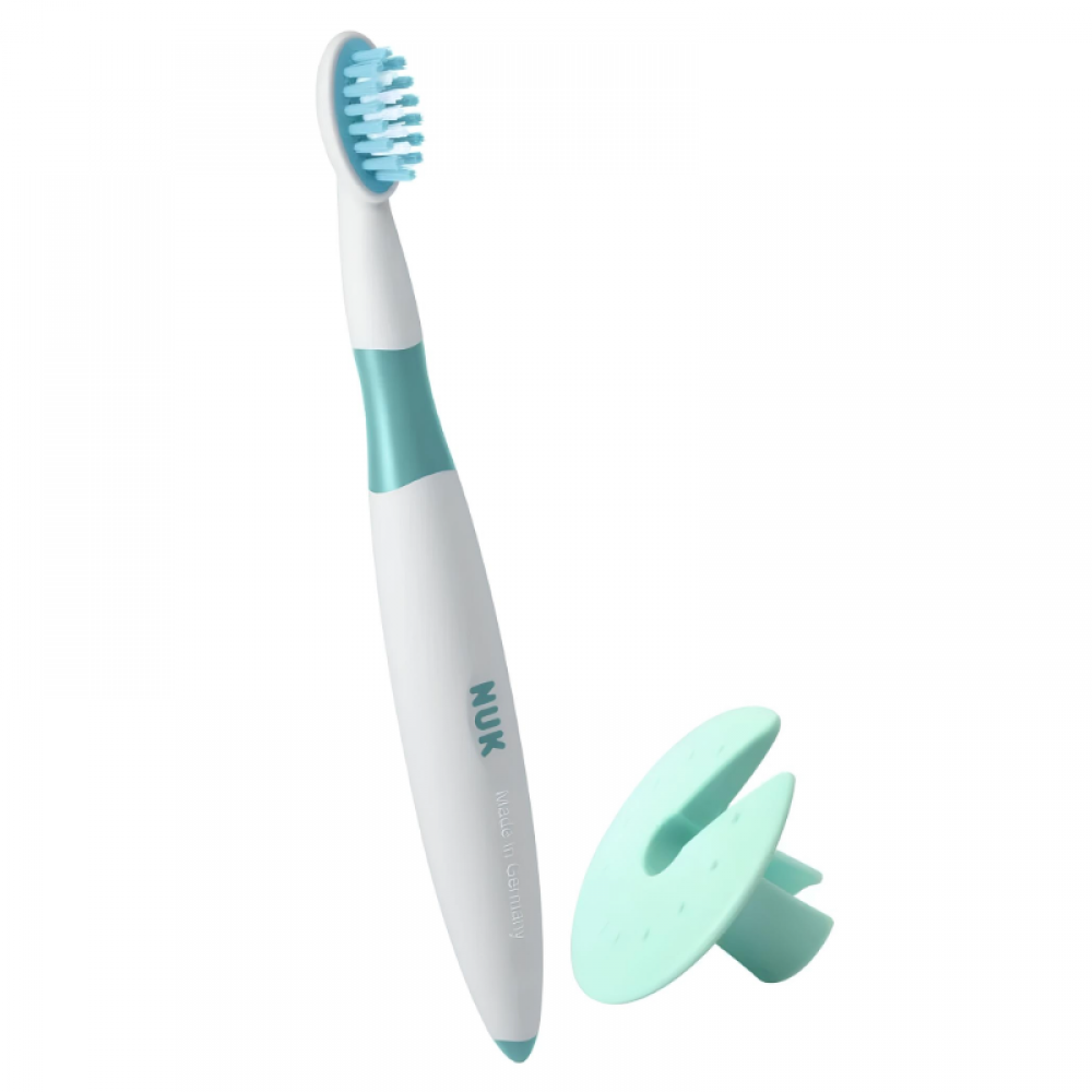 Οδοντόβουρτσα Με Προστατευτικό Δακτύλιο Nuk Starter Green Οδοντόβουρτσα Με Προστατευτικό Δακτύλιο Nuk Starter Green