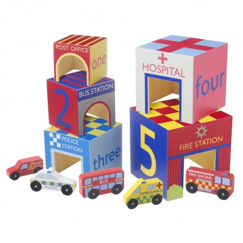 Κύβοι Στοίβαξης Αστυνομία Orange Tree Toys