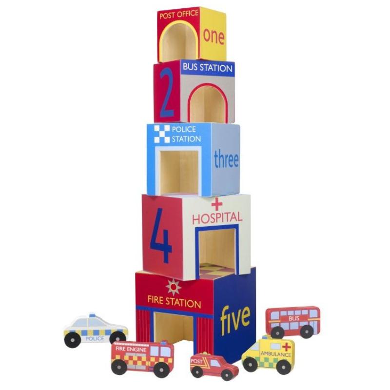 Κύβοι Στοίβαξης Αστυνομία Orange Tree Toys