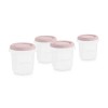 Σετ Δοχείων Αποθήκευσης Miniland Hermisized Terra Pink 250ml (4τεμ.)
