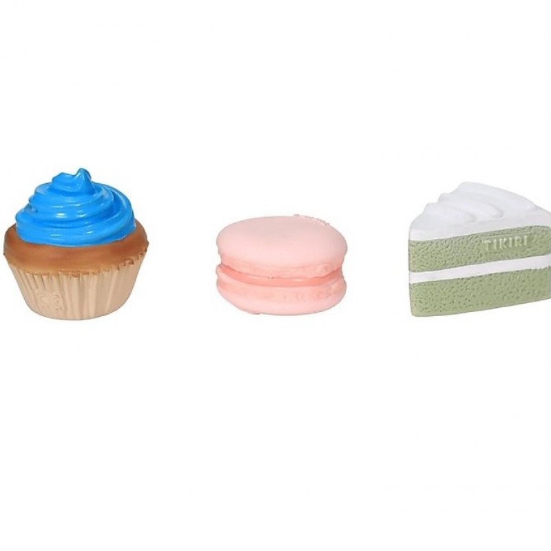 Μασητικά Οδοντοφυΐας Tikiri Toys Cupcake and Macaroon (3τεμ.)