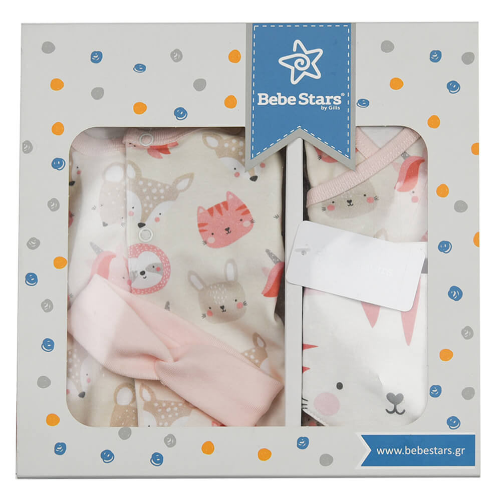 Σετ Δώρου Bebe Stars Bunny 6-9m 5τμχ