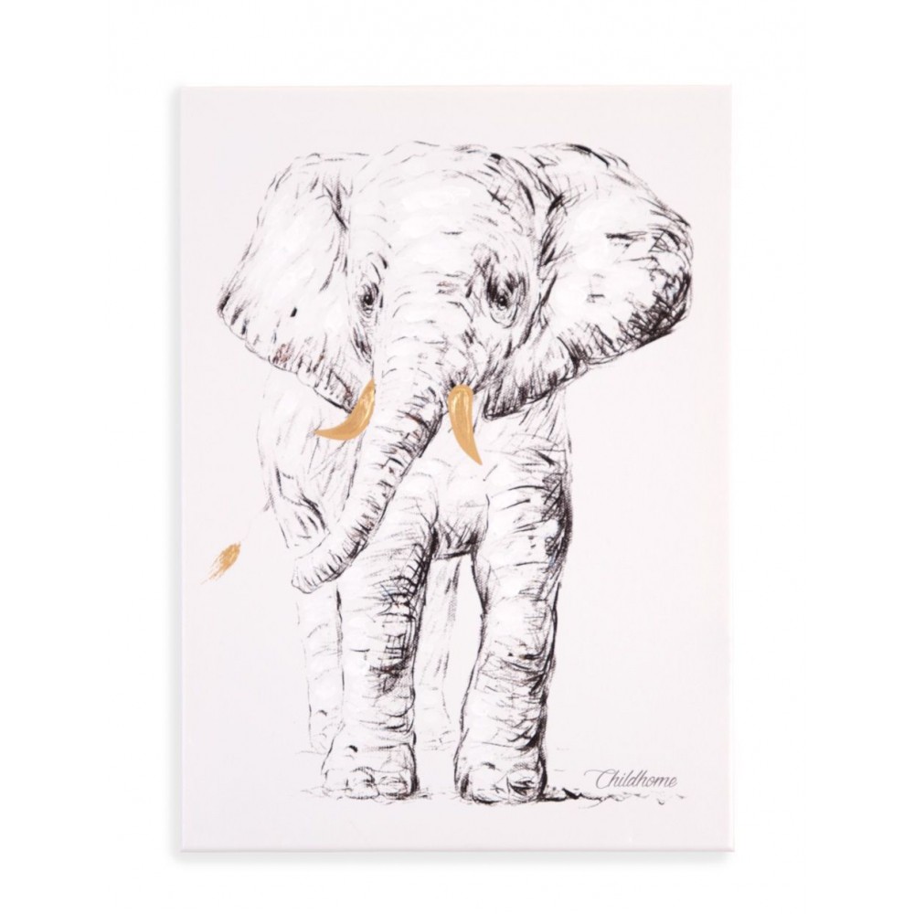 Κάδρο Ελέφαντας Childhome Gold 30*40cm