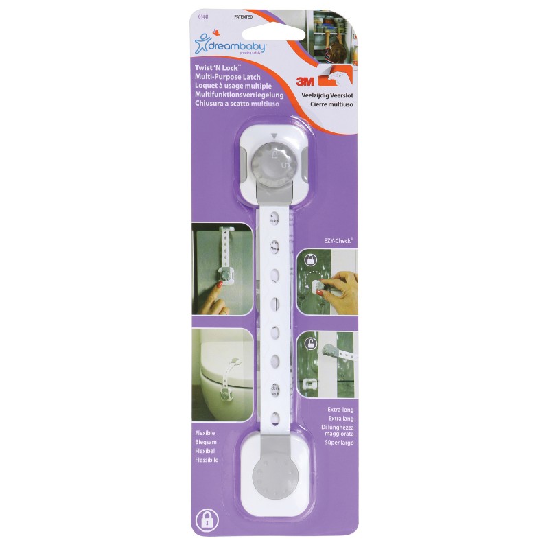 Παιδική Ασφάλεια DreamBaby Ντουλαπιών & Συρταριών Multi Lock White/Grey