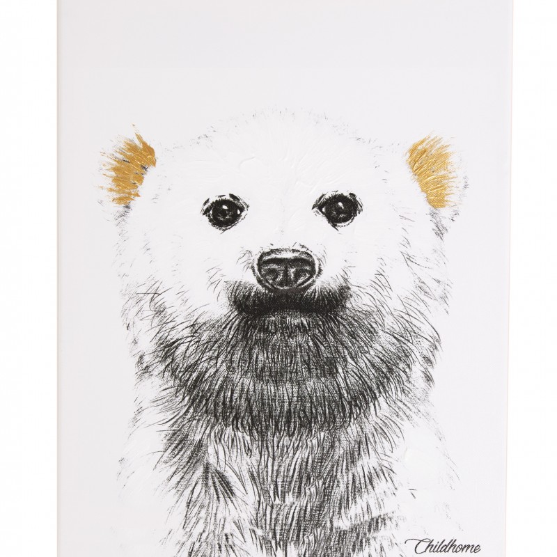 Κάδρο Polar Bear  Childhome Gold 30*40cm