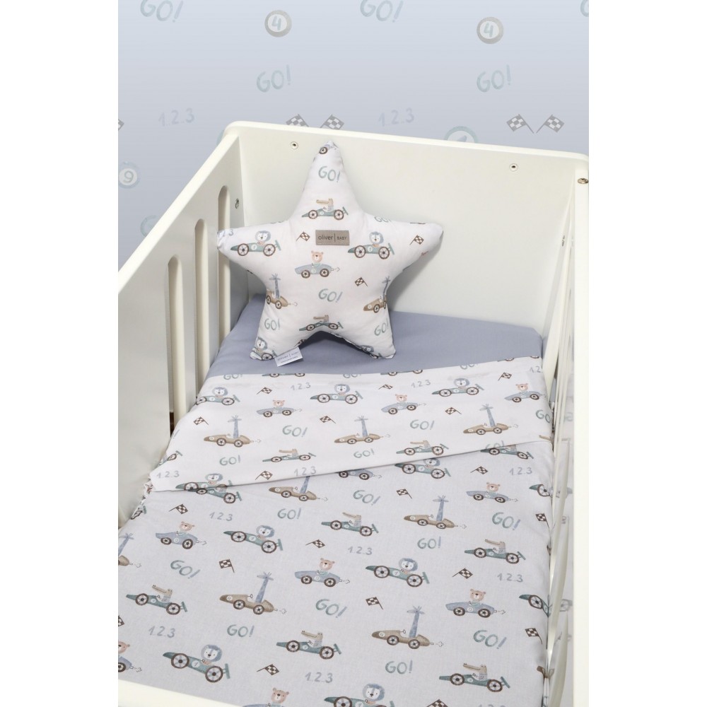 Σεντόνια Λίκνου Oliver Baby 80x110cm Des. 421 (2τεμ.)