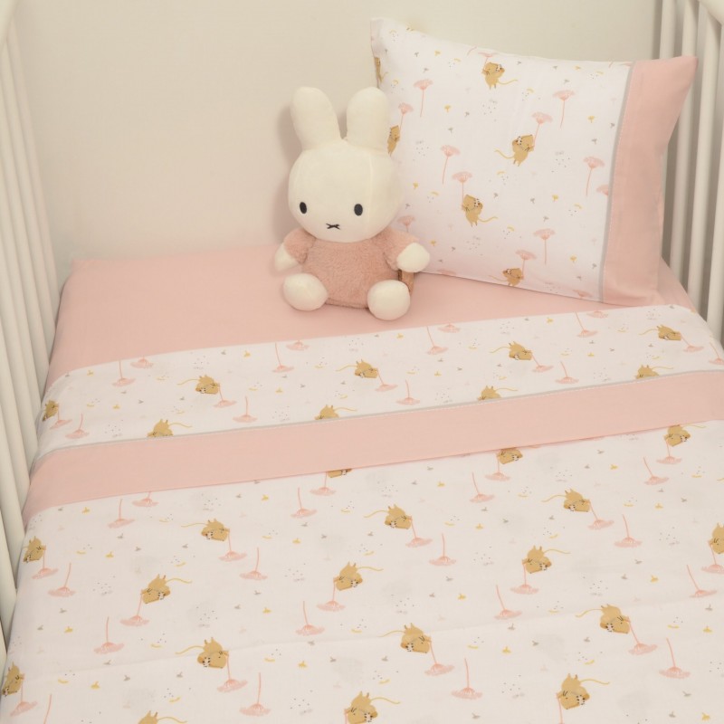 Σεντόνια Κούνιας 3 τεμ. 110x170cm 100% Βαμβάκι Κατωσέντονο με Λάστιχο Design 412 Oliver Baby